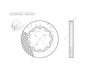 DC Brakes DC38028-10D54AL Ротор торм. диска 380*28mm | D крепеж | Brembo и JBT (Левый)