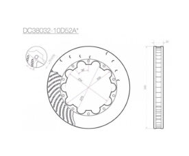 DC Brakes DC38032-10D52AL Ротор торм. диска 380*32mm | D крепеж | Brembo и JBT (Левый)
