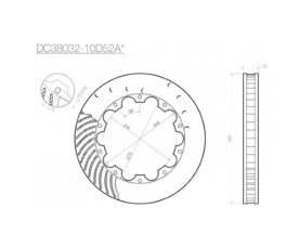 DC Brakes DC38032-10D52AR Ротор торм. диска 380*32mm | D крепеж | Brembo и JBT (Правый)