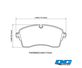 DC Brakes HD+ Колодки тормозные передние для 19+ Land Rover Range Rover / Discovery