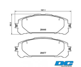 DC Brakes HD+ Колодки тормозные передние для 19+ Toyota Highlander U70