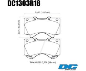 DC Brakes HD+ Колодки тормозные передние для Lexus LX570/LX450D и LC200/Tundra