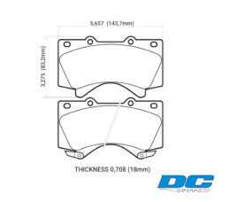 DC Brakes HD+ Колодки тормозные передние для Toyota Land Cruiser 300 (LC300)
