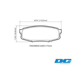 DC Brakes HD+ Колодки тормозные задние для Toyota LC300; Land Cruiser 300