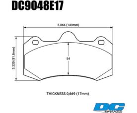 DC Brakes RT.2 Колодки тормозные для AP Racing CP7040 D54 (16.8 mm)