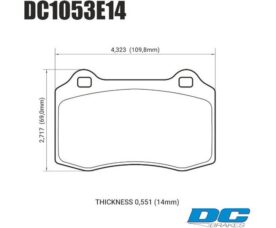DC Brakes RT.2 Колодки тормозные для Brembo тип A/C/F и JBT CM4P1