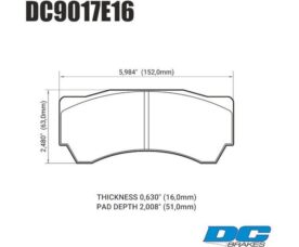 DC Brakes RT.2 Колодки тормозные для REVO by Alcon MONO-6 / Alcon Monoblock 6 CAR97