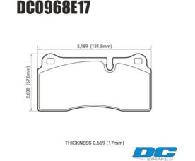 DC Brakes RT.2 Колодки тормозные для Tesla 3Y/Nissan GTR R35 Brembo 4-порш.