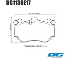 DC Brakes RT.2 Колодки тормозные передние для 07-10 Porsche Cayenne Turbo (9PA)