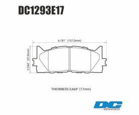 DC Brakes RT.2 Колодки тормозные передние для 07-18 Toyota Camry V40/V50/V55