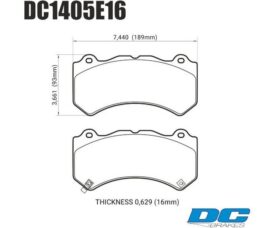DC Brakes RT.2 Колодки тормозные передние для 12-14 Jeep SRT8/Audi RS6 (Brembo)