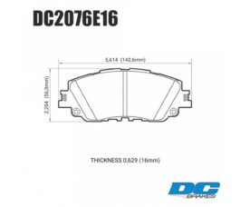 DC Brakes RT.2 Колодки тормозные передние для 17+ Toyota Camry V70 / 18+ Lexus ES