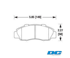 DC Brakes RT.2 Колодки тормозные передние для 95+ Honda Accord / CR-V / HR-V