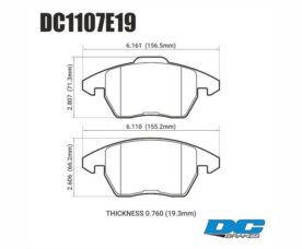 DC Brakes RT.2 Колодки тормозные передние для A3 8P/Golf MK5/6 и Passat CC/B6/B7