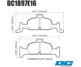 DC brakes RT.2 Колодки тормозные передние для Audi A4 B9/A5 F5/Q5 FYB (суппорт ATE)