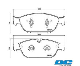 DC Brakes RT.2 Колодки тормозные передние для Audi C7 A6/A7 и A6 Allroad