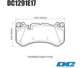 DC Brakes RT.2 Колодки тормозные передние для Audi RS6/RS7 и MB AMG GL63