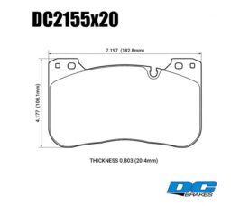 DC Brakes RT.2 Колодки тормозные передние для BMW F90/F92 и X5M G05/X6M G06