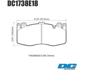 DC brakes RT.2 Колодки тормозные передние для BMW X5M F85 и X6M F86