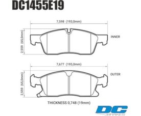 DC Brakes RT.2 Колодки тормозные передние для Grand Cherokee WK2 и Durango MK2