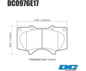 DC Brakes RT.2 Колодки тормозные передние для Lexus GX460/GX470 и Prado 150/120