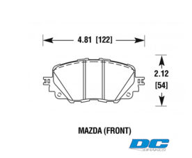 DC Brakes RT.2 Колодки тормозные передние для Mazda MX-5 ND / Fiat 124 Spider (Nissin)