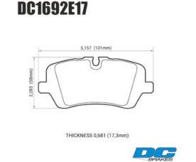 DC Brakes RT.2 Колодки тормозные задние для 19+ Land Rover Range Rover / Discovery