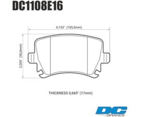 DC Brakes RT.2 Колодки тормозные задние для Audi A3/A4/A6/TT и Octavia/Golf MK5/6