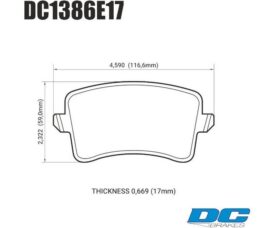DC Brakes RT.2 Колодки тормозные задние для Audi A4/A5/Q5/A6/A7/A8