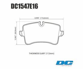 DC Brakes RT.2 Колодки тормозные задние для Audi S6/S7 RS5/RS6/RS7 и Porsche Macan