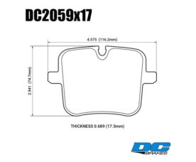DC Brakes RT.2 Колодки тормозные задние для BMW F90/G01/G05/G06/G07 M Perf.