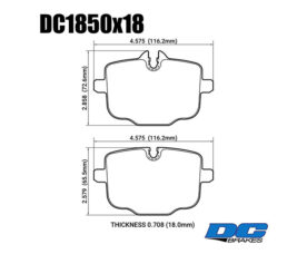 DC Brakes RT.2 Колодки тормозные задние для BMW G80/G82/F10/F12 M и G05/G07