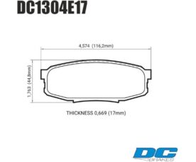 DC Brakes RT.2 Колодки тормозные задние для Lexus LX570/LX450D и LC200/Tundra