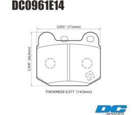 DC Brakes RT.2 Колодки тормозные задние для MMC Lancer Evo V-IX и Subaru WRX STI