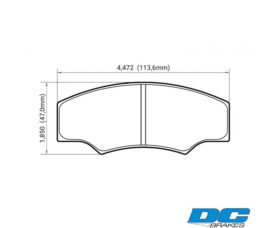 DC Brakes STR.S+ Колодки тормозные для Alcon тип H / AP Racing / HPB тип 5 / Proma (16 mm )