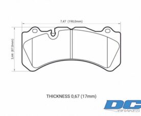 DC Brakes STR.S+ Колодки тормозные для Brembo GT тип J и N 6-порш.
