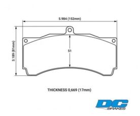 DC Brakes STR.S+ Колодки тормозные для Stoptech/JBT/Alcon/HPB/XYZ/Proma 6-порш. (18 mm)