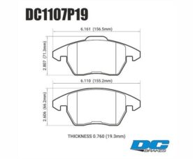 DC Brakes STR.S+ Колодки тормозные передние для A3 8P/Golf MK5/6 и Passat CC/B6/B7