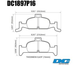 DC Brakes STR.S+ Колодки тормозные передние для Audi A4 B9/A5 F5/Q5 FYB (суппорт ATE)