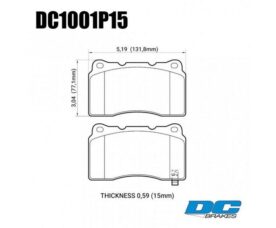 DC Brakes STR.S+ Колодки тормозные передние для MMC EVO V-X и Subaru WRX STI