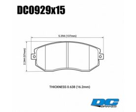 DC Brakes STR.S+ Колодки тормозные передние для Subaru Forester / Impreza / Legacy