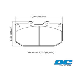 DC Brakes STR.S+ Колодки тормозные передние для Subaru Impreza WRX / Nissan 300ZX (HPB)