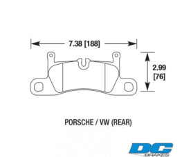 DC Brakes STR.S+ Колодки тормозные задние для 10+ Porsche Cayenne (92A) и Touareg 7P5