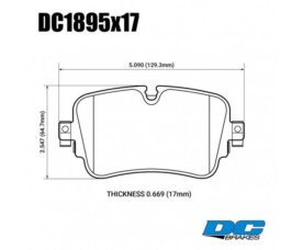 DC Brakes STR.S+ Колодки тормозные задние для 18+ Audi A6/Allroad/A7/A8/Q7/Q8