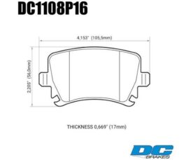 DC Brakes STR.S+ Колодки тормозные задние для Audi A3/A4/A6/TT и Octavia/Golf MK5/6