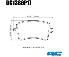 DC Brakes STR.S+ Колодки тормозные задние для Audi A4/A5/Q5/A6/A7/A8