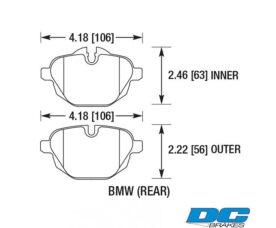 DC Brakes STR.S+ Колодки тормозные задние для BMW F10/F25/G01/G30 кроме M Sport