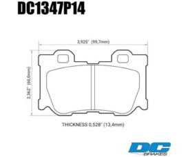 DC Brakes STR.S+ Колодки тормозные задние для Infiniti FX50/FX37/G37 и Nissan 370Z