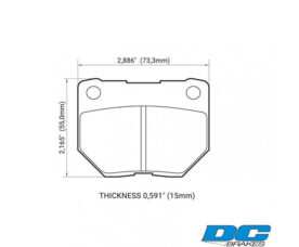 DC Brakes STR.S+ Колодки тормозные задние для Subaru Impreza WRX