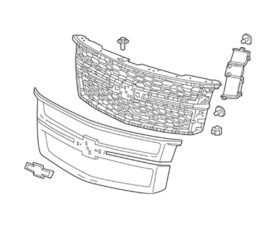Genuine GM 84724077 Решетка радиатора (белая) для Chevrolet Tahoe RST